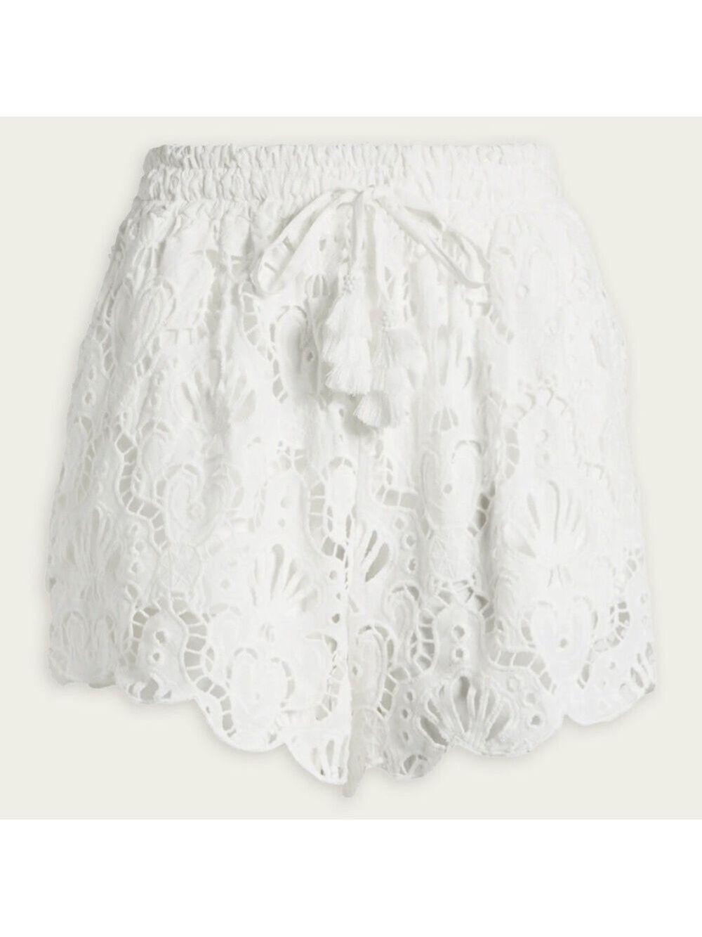 Farm Rio White Seashell Eyelet Short - Picture 3 of 5
